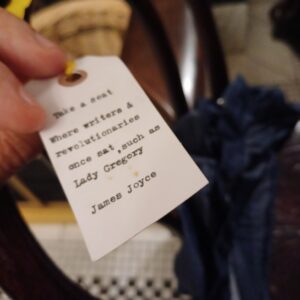 Cartolina con citazione di James Joyce - residenza di scrittura